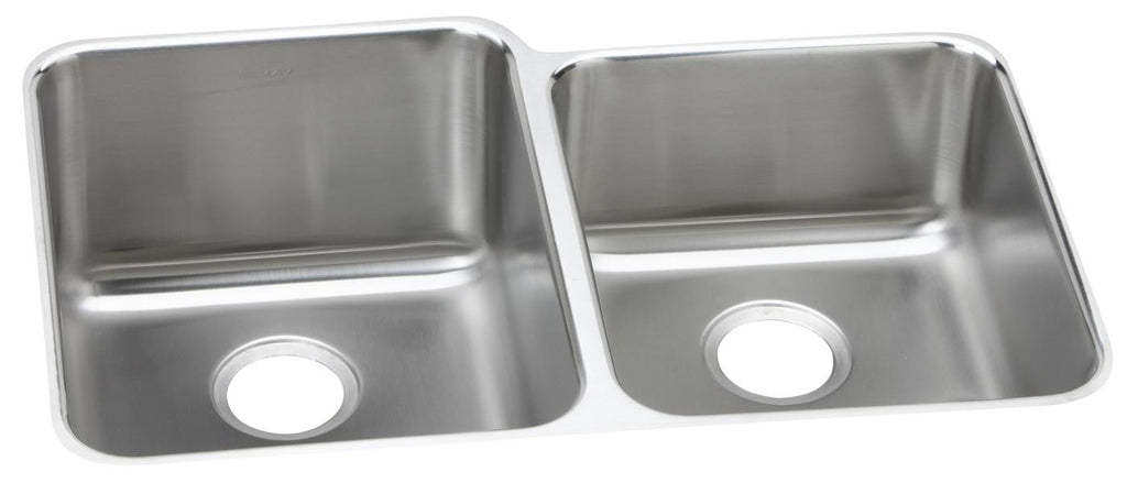 Elkay Tarja Lustertone® Classic Acero Inoxidable 31-1/4" x 20-1/2" x 5-3/8" Offset de Dos Tazones ADA Bajo Cubierta — vista de producto