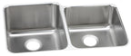 Elkay Tarja Lustertone® Classic Acero Inoxidable 31-1/4" x 20-1/2" x 5-3/8" Offset de Dos Tazones ADA Bajo Cubierta — vista de producto