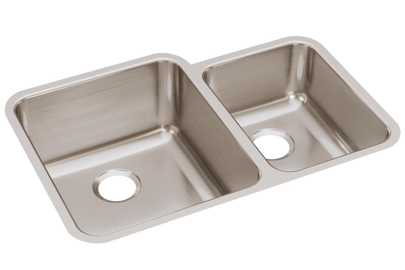 Elkay Tarja Lustertone® Classic Acero Inoxidable 30-3/4" x 21" x 9-7/8" Offset 40/60 de Dos Tazones Bajo Cubierta — vista de producto