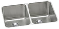 Elkay Tarja Lustertone® Classic Acero Inoxidable 31-1/4" x 20" x 9-7/8" de Dos Tazones Bajo Cubierta with Perfect Drain® — vista de producto