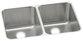 Elkay Tarja Lustertone® Classic Acero Inoxidable 31-1/4" x 20" x 7-7/8" de Dos Tazones Iguales Bajo Cubierta — vista de producto