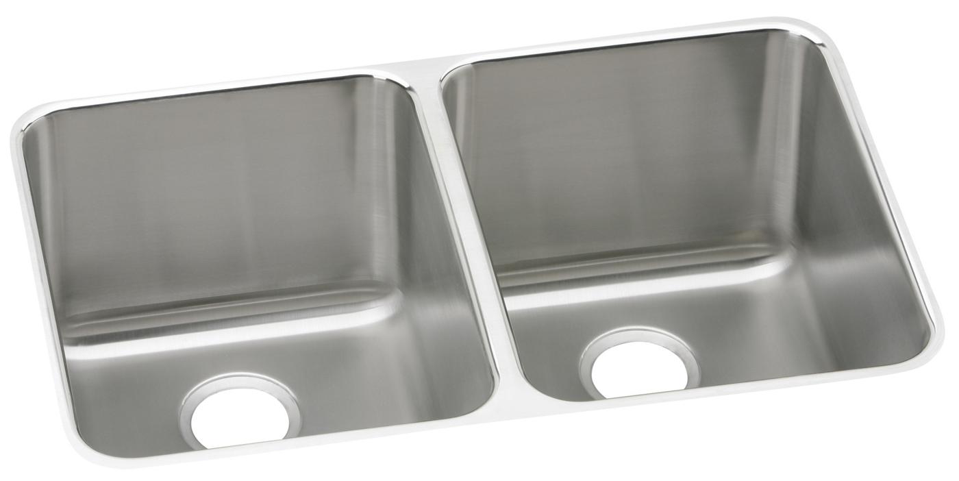 Elkay Tarja Lustertone® Classic Acero Inoxidable 31-1/4" x 20" x 7-7/8" de Dos Tazones Iguales Bajo Cubierta — vista de producto