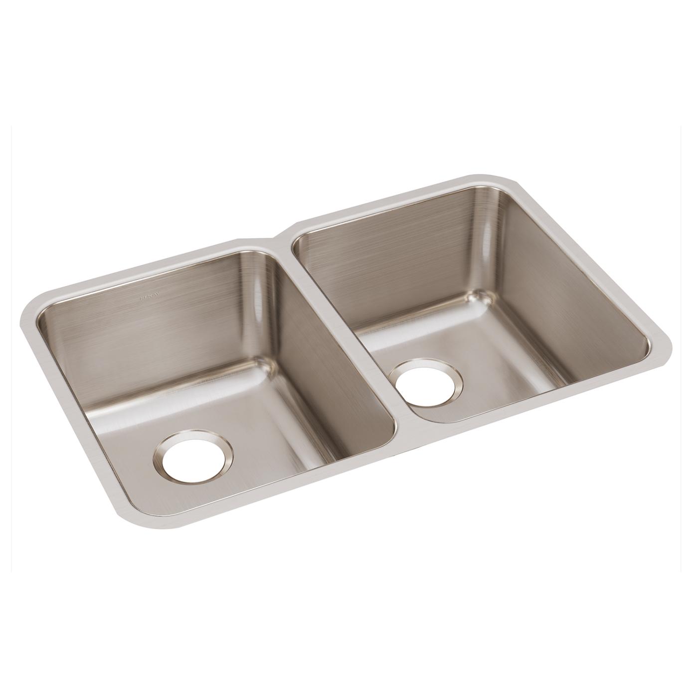 Elkay Tarja Lustertone® Classic Acero Inoxidable 31-1/4" x 20" x 7-7/8" de Dos Tazones Iguales Bajo Cubierta — vista de producto