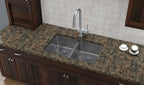 Elkay Tarja Lustertone® Classic Acero Inoxidable 31-1/4" x 20" x 7-7/8" de Dos Tazones Iguales Bajo Cubierta — ambiente de cocina
