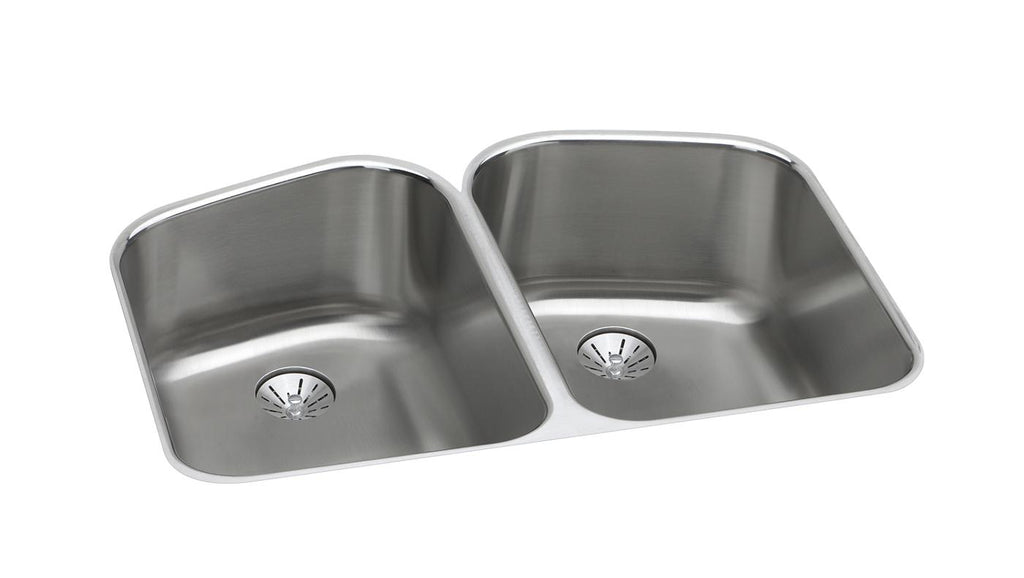 Elkay Tarja Lustertone® Classic Acero Inoxidable 32-3/4" x 20-13/16" x 9" de Dos Tazones Bajo Cubierta con Perfect Drain® — vista de producto
