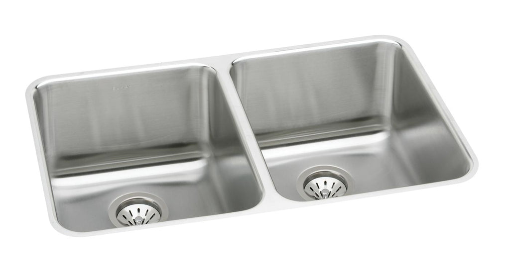Elkay Tarja Lustertone® Classic Acero Inoxidable 35-3/4" x 18-1/2" x 10" de Dos Tazones Iguales Bajo Cubierta (Kit) — vista de producto