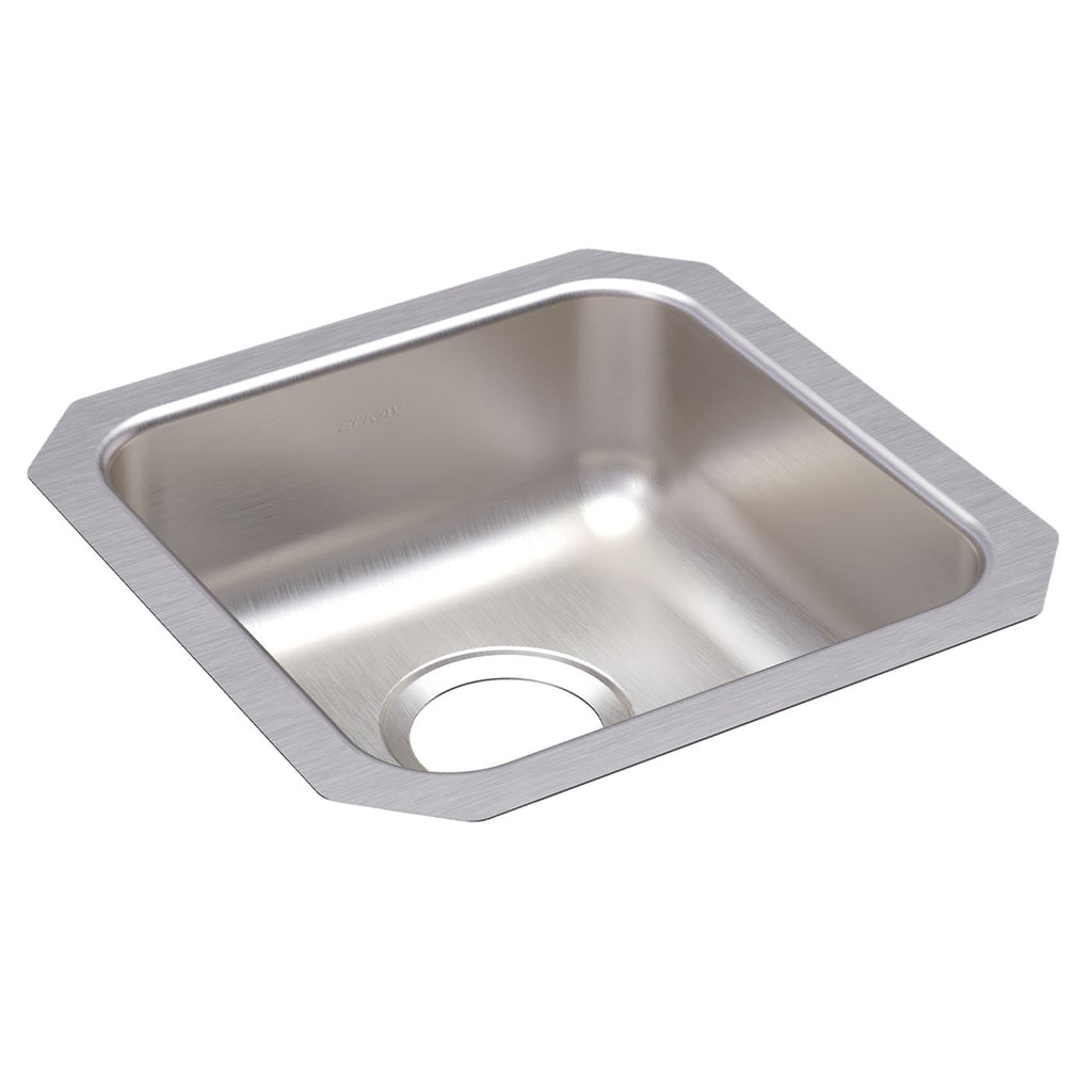 Elkay Tarja Lustertone® Classic Acero Inoxidable 14-1/2" x 14-1/2" x 7" de Un Tazón Bajo Cubierta — vista de producto