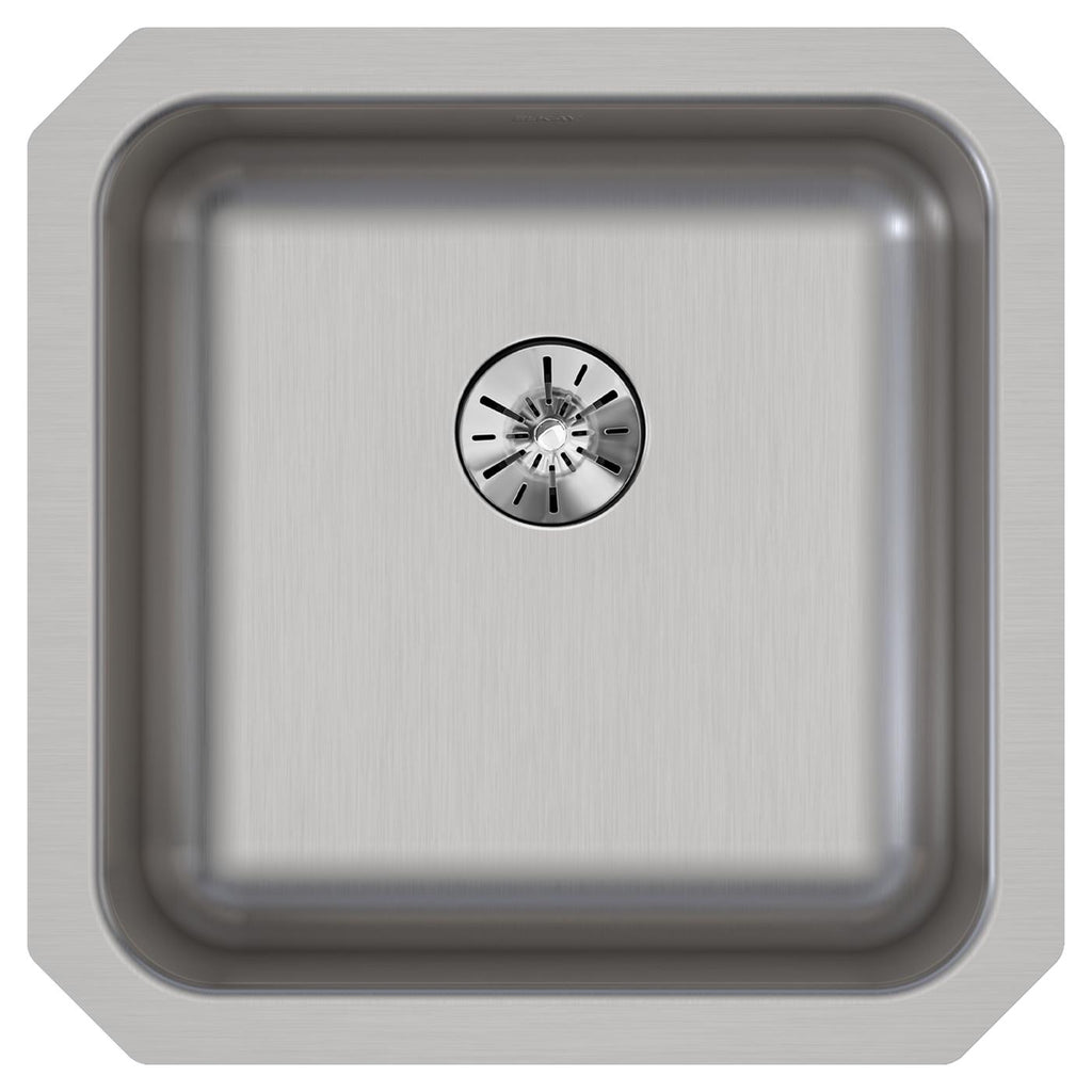 Elkay Tarja Lustertone® Classic Acero Inoxidable 16-1/2" x 16-1/2" x 5-3/8" de Un Tazón Bajo Cubierta ADA con Perfect Drain® — vista de producto