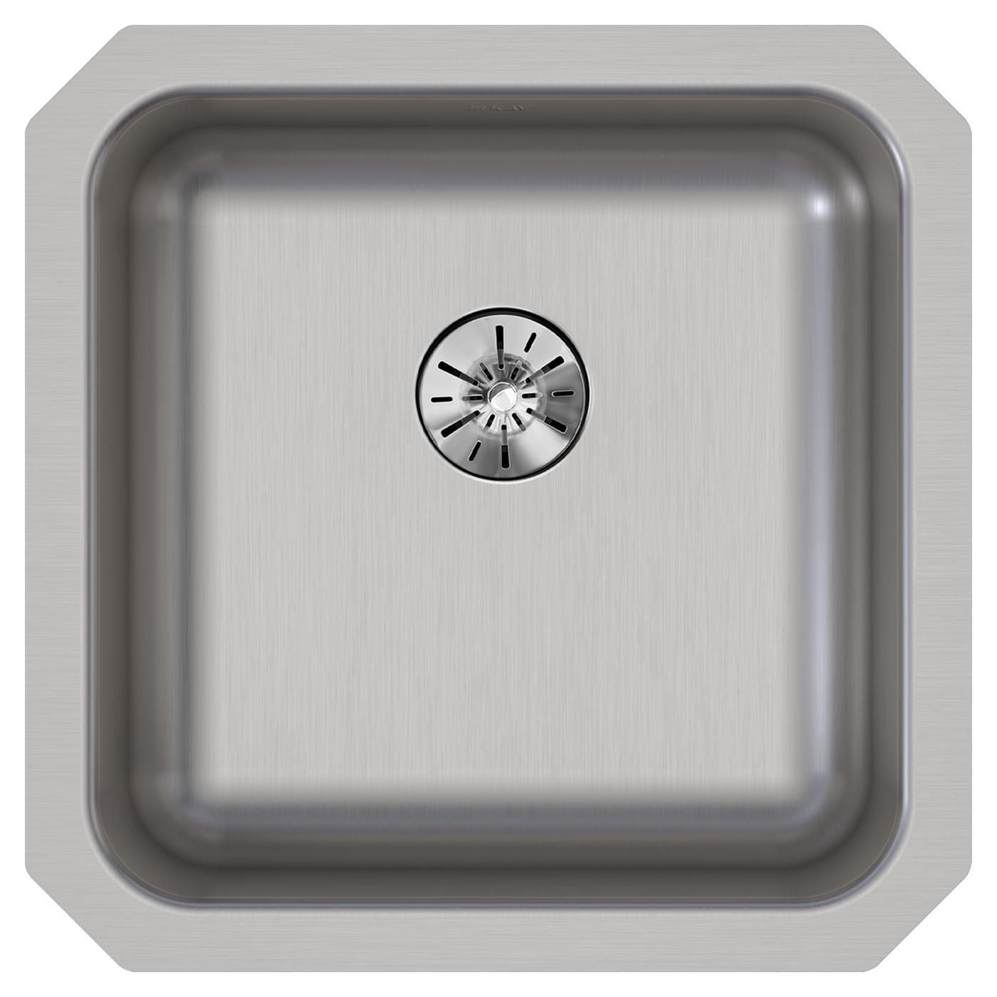 Elkay Tarja Lustertone® Classic Acero Inoxidable 16-1/2" x 16-1/2" x 5-3/8" de Un Tazón Bajo Cubierta ADA con Perfect Drain® — vista de producto