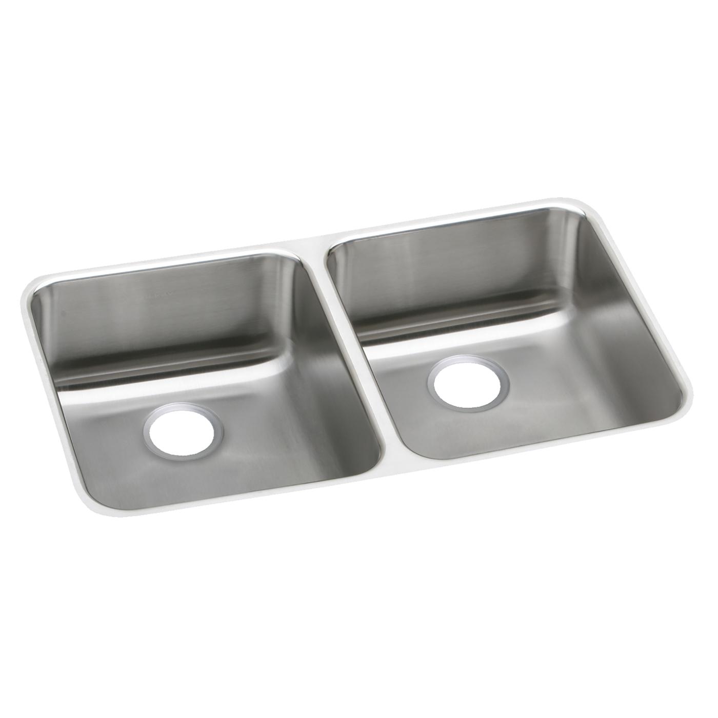 Elkay Tarja Lustertone® Classic Acero Inoxidable 31-1/4" x 20-1/2" x 5-3/8" de Dos Tazones Bajo Cubierta ADA con Perfect Drain® — vista de producto