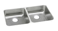 Elkay Tarja Lustertone® Classic Acero Inoxidable 35-3/4" x 18-1/2" x 4-3/8" de Dos Tazones Iguales ADA Bajo Cubierta — vista de producto