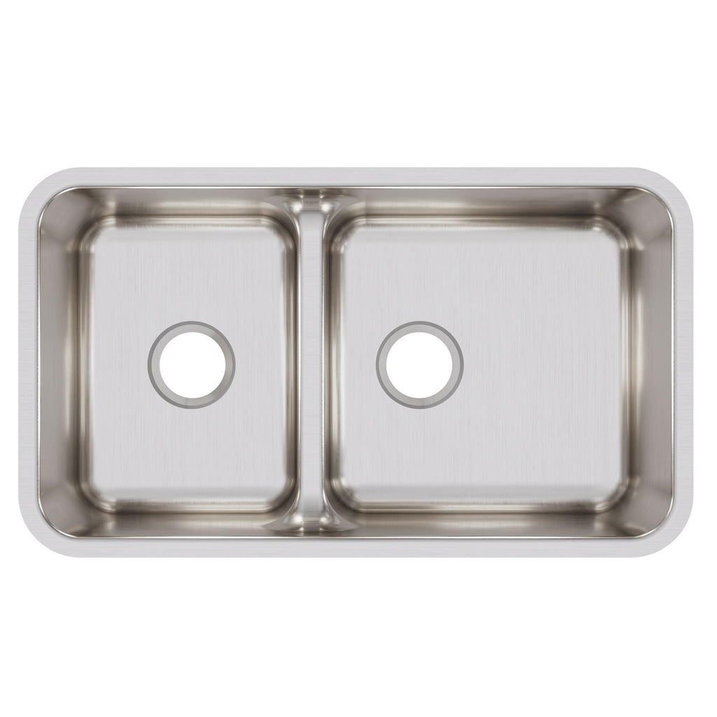Elkay Tarja Lustertone® Classic Acero Inoxidable 32-1/16" x 18-1/2" x 9" 40/60 de Dos Tazones Bajo Cubierta con Aqua Divide — vista de producto