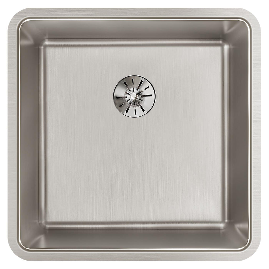 Elkay Tarja Lustertone Iconix® Calibre 16 Acero Inoxidable 18-1/2" x 18-1/2" x 9" de Un Tazón Bajo Cubierta with Perfect Drain® — vista de producto