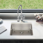 Elkay Tarja Lustertone Iconix® Calibre 16 Acero Inoxidable 23-1/2" x 18-1/4" x 9" de Un Tazón Bajo Cubierta (Kit) with Perfect Drain® — ambiente de cocina