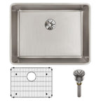 Elkay Tarja Lustertone Iconix® Calibre 16 Acero Inoxidable 23-1/2" x 18-1/4" x 9" de Un Tazón Bajo Cubierta (Kit) with Perfect Drain® — ambiente de cocina