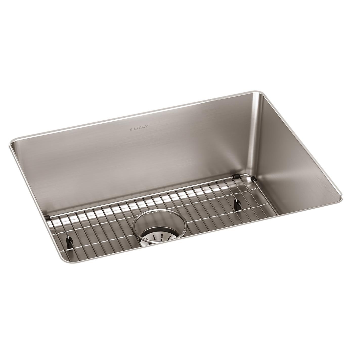 Elkay Tarja Lustertone Iconix® Calibre 16 Acero Inoxidable 23-1/2" x 18-1/4" x 9" de Un Tazón Bajo Cubierta (Kit) with Perfect Drain® — vista de producto