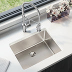 Elkay Tarja Lustertone Iconix® Calibre 16 Acero Inoxidable 23-1/2" x 18-1/4" x 9" de Un Tazón Bajo Cubierta with Perfect Drain® — ambiente de cocina