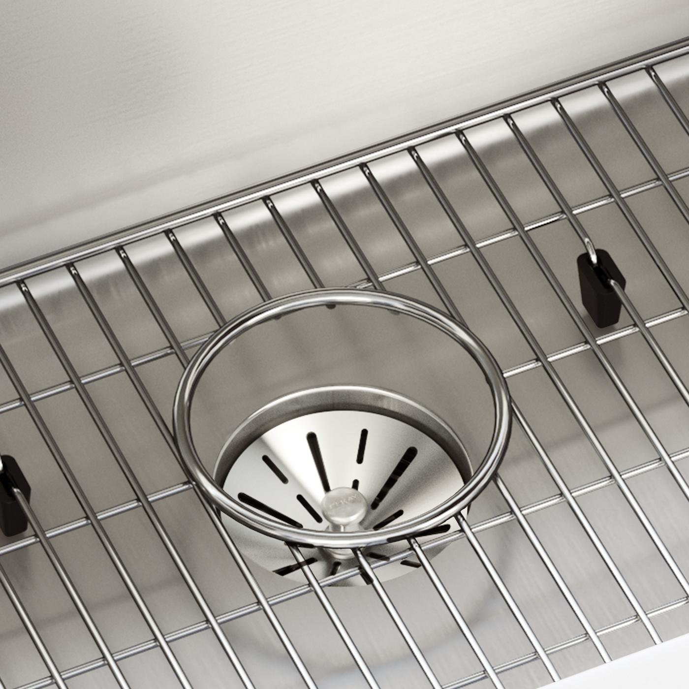 Elkay Tarja Lustertone Iconix® Calibre 16 Acero Inoxidable 32-1/2 x 19-1/2" x 9" de Un Tazón Bajo Cubierta (Kit) with Perfect Drain® — ambiente de cocina