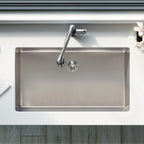 Elkay Tarja Lustertone Iconix® Calibre 16 Acero Inoxidable 32-1/2" x 19-1/2" x 9" de Un Tazón Bajo Cubierta with Perfect Drain® — ambiente de cocina