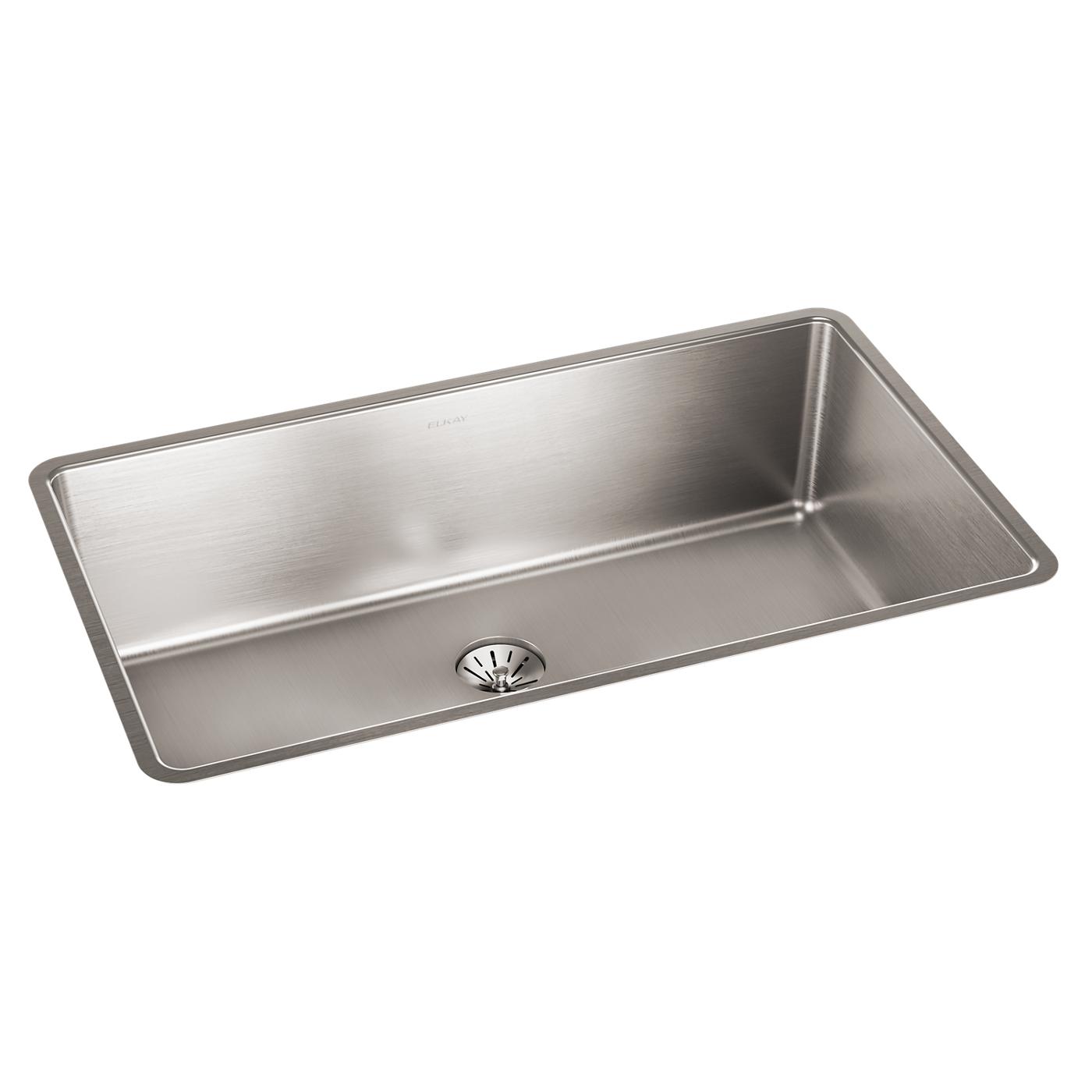 Elkay Tarja Lustertone Iconix® Calibre 16 Acero Inoxidable 32-1/2" x 19-1/2" x 9" de Un Tazón Bajo Cubierta with Perfect Drain® — vista de producto