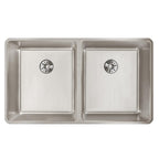 Elkay Tarja Lustertone Iconix® Calibre 16 Acero Inoxidable 32-3/4" x 19-1/2" x 9" de Dos Tazones Bajo Cubierta with Perfect Drain® — vista de producto
