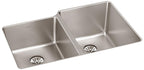 Elkay Tarja Lustertone Iconix® Calibre 16 Acero Inoxidable 31-1/4" x 20-1/2" x 9" de Dos Tazones Bajo Cubierta with Left Perfect Drain® — vista de producto