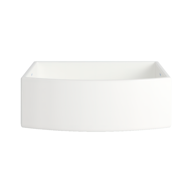Bante Arco — Tarja de Cocina de Cerámica Refractaria (Fireclay), Frente Granjero Curvo
