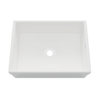 Bante Vanita — Tarja de Cocina de Cerámica Refractaria (Fireclay), Frente Granjero Liso