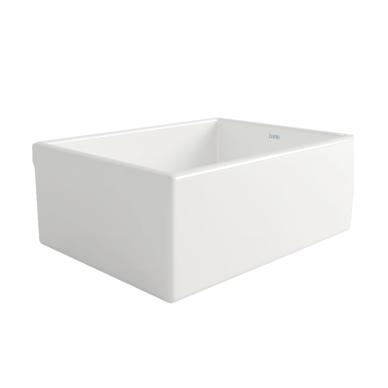 Bante Vanita — Tarja de Cocina de Cerámica Refractaria (Fireclay), Frente Granjero Liso