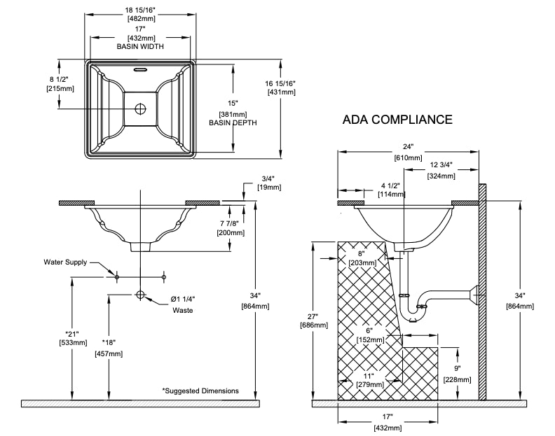 TOTO Aimes® Lavabo Submontar