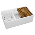 Elkay Tarja Fireclay 33" x 19-15/16" x 9-1/8" de Dos Tazones Farmhouse Workstation (Kit) con Aqua Divide Blanco — vista de producto