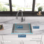 Elkay Tarja Crosstown® Calibre 16 Acero Inoxidable 21-1/2" x 18-1/2" x 10" de Un Tazón Bajo Cubierta — ambiente de cocina