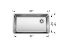 Blanco Formera 33″ XL Super Single Bowl — Tarja de Acero Inoxidable