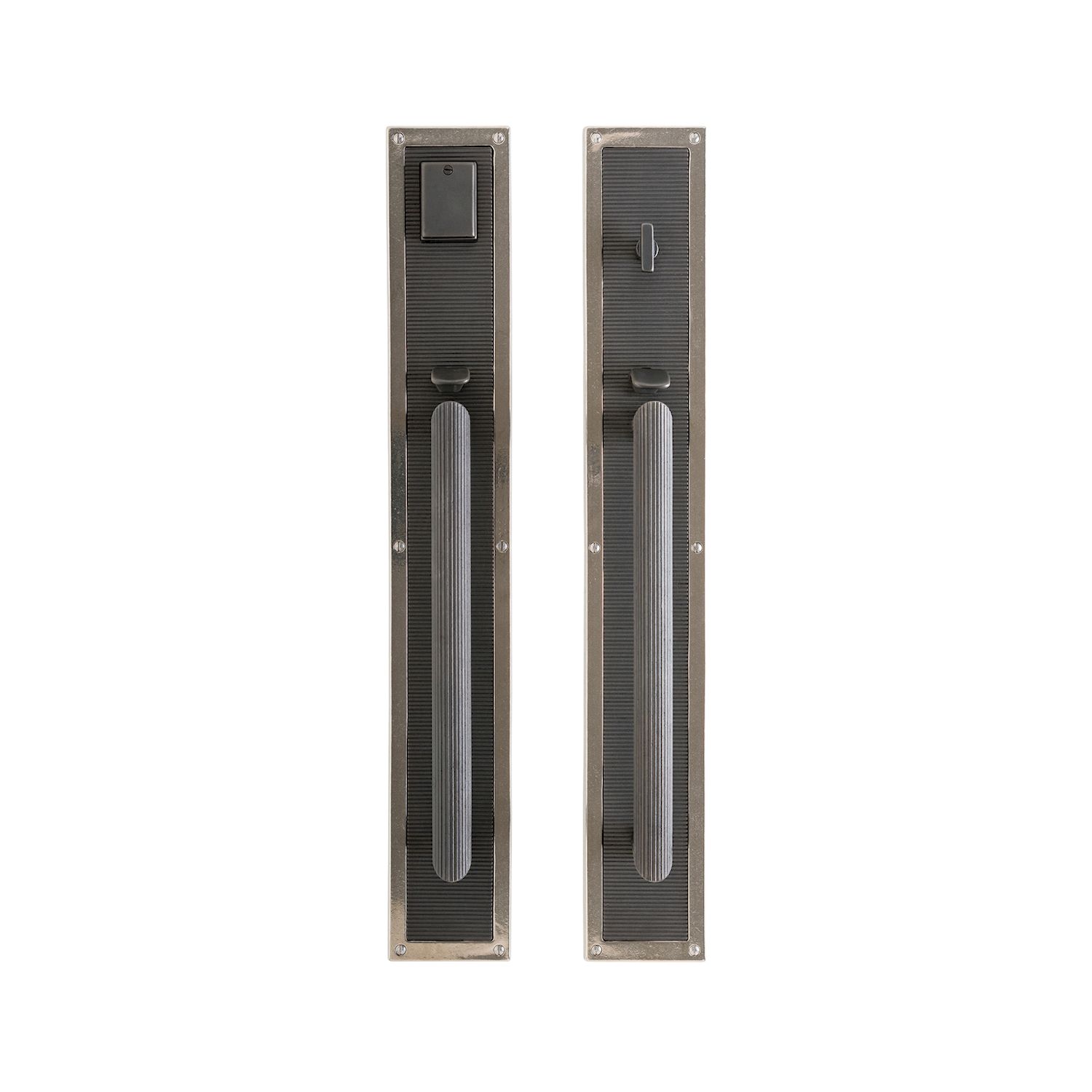 uego de Entrada con Jaladera Flute 3 1/2" x 24" — Rocky Mountain Hardware bronce macizo