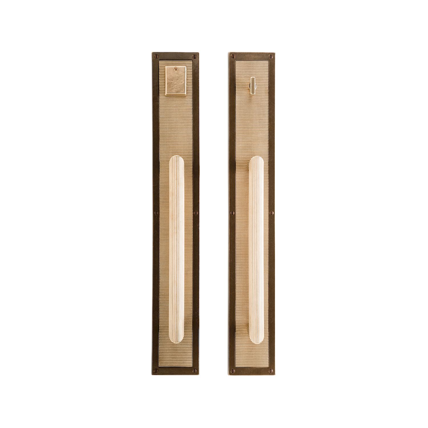 uego Empujar y Jalar Flute 3 1/2" x 24" — Rocky Mountain Hardware bronce macizo