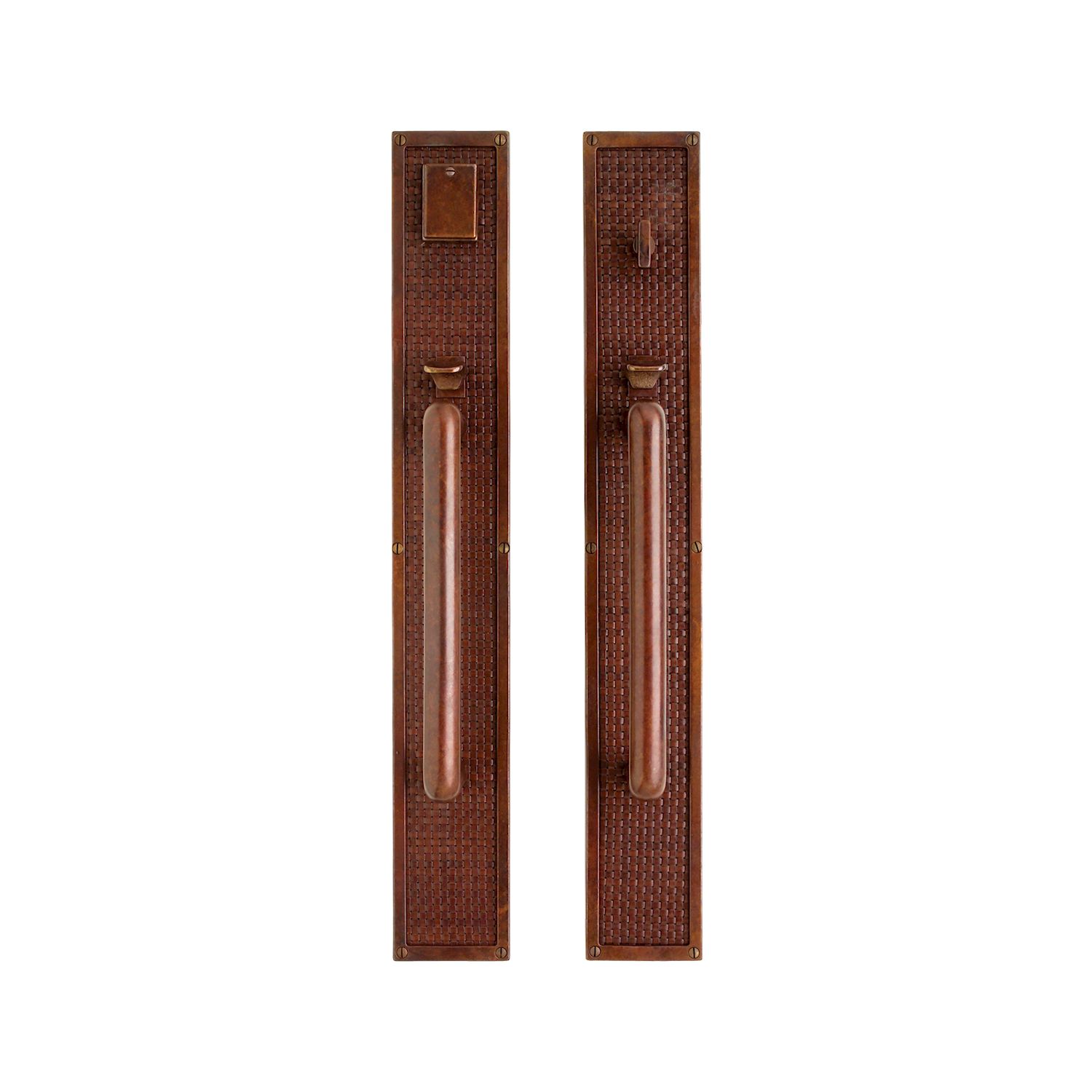 uego de Entrada con Jaladera Designer 3 1/2" x 24" — Rocky Mountain Hardware bronce macizo