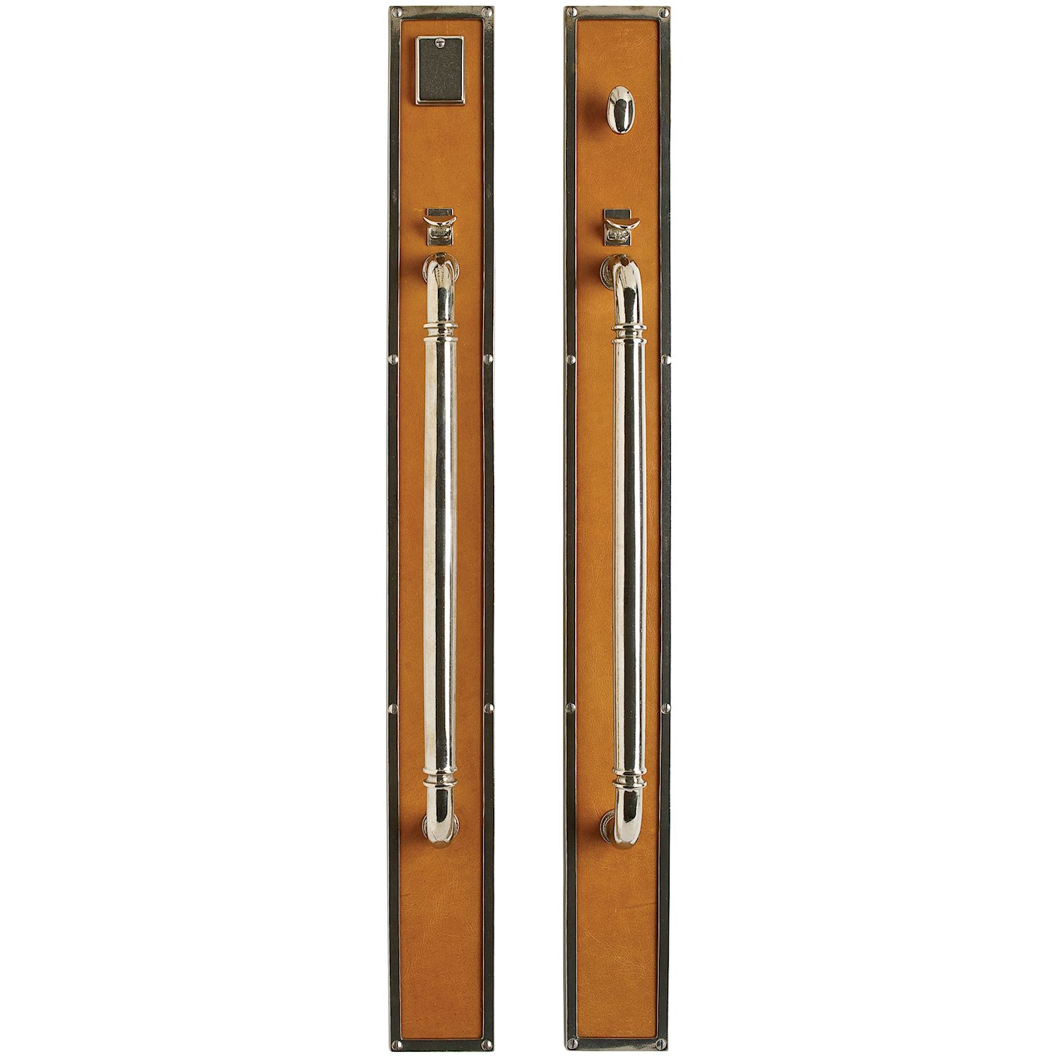 uego de Entrada con Jaladera Designer 3 9/16" x 34 1/8" — Rocky Mountain Hardware bronce macizo