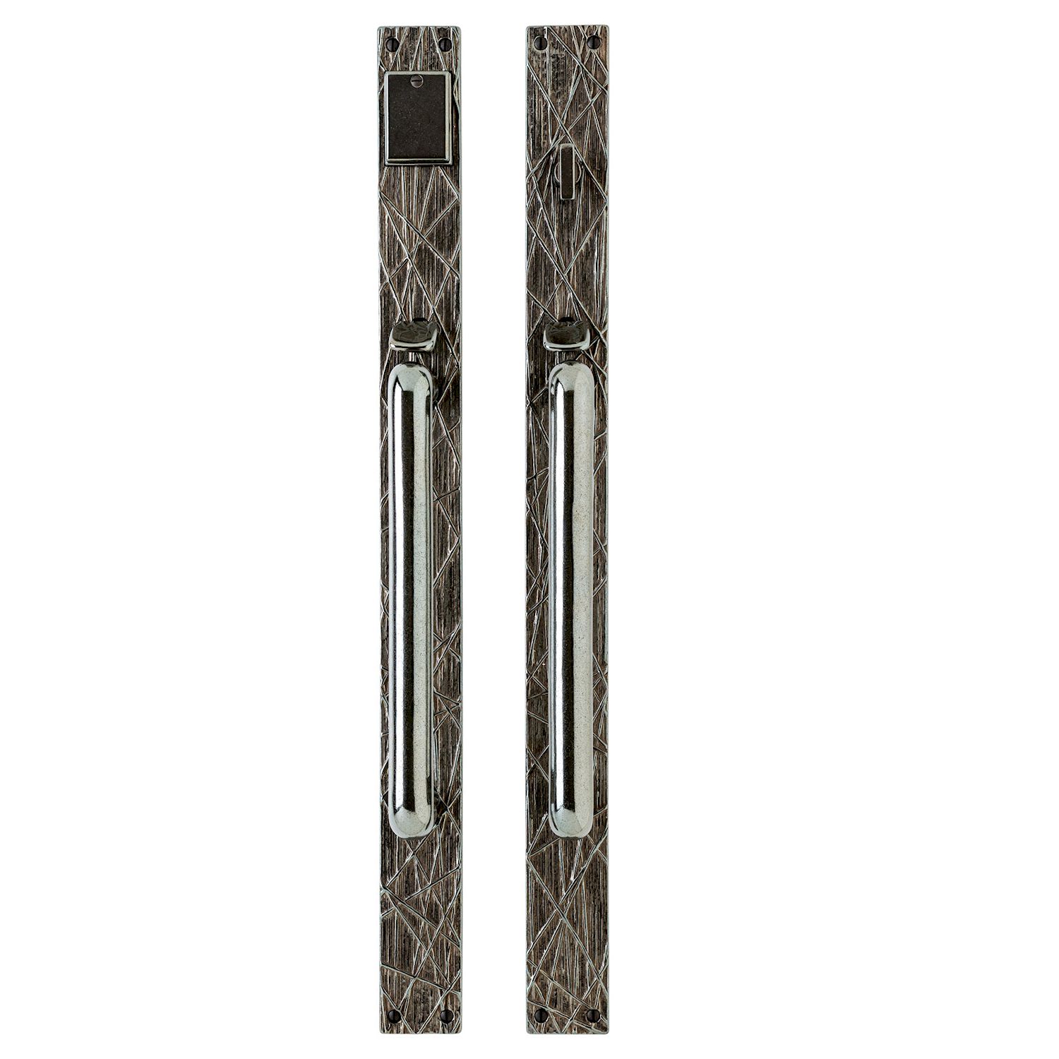 uego de Entrada con Jaladera Edge 2" x 24" — Rocky Mountain Hardware bronce macizo