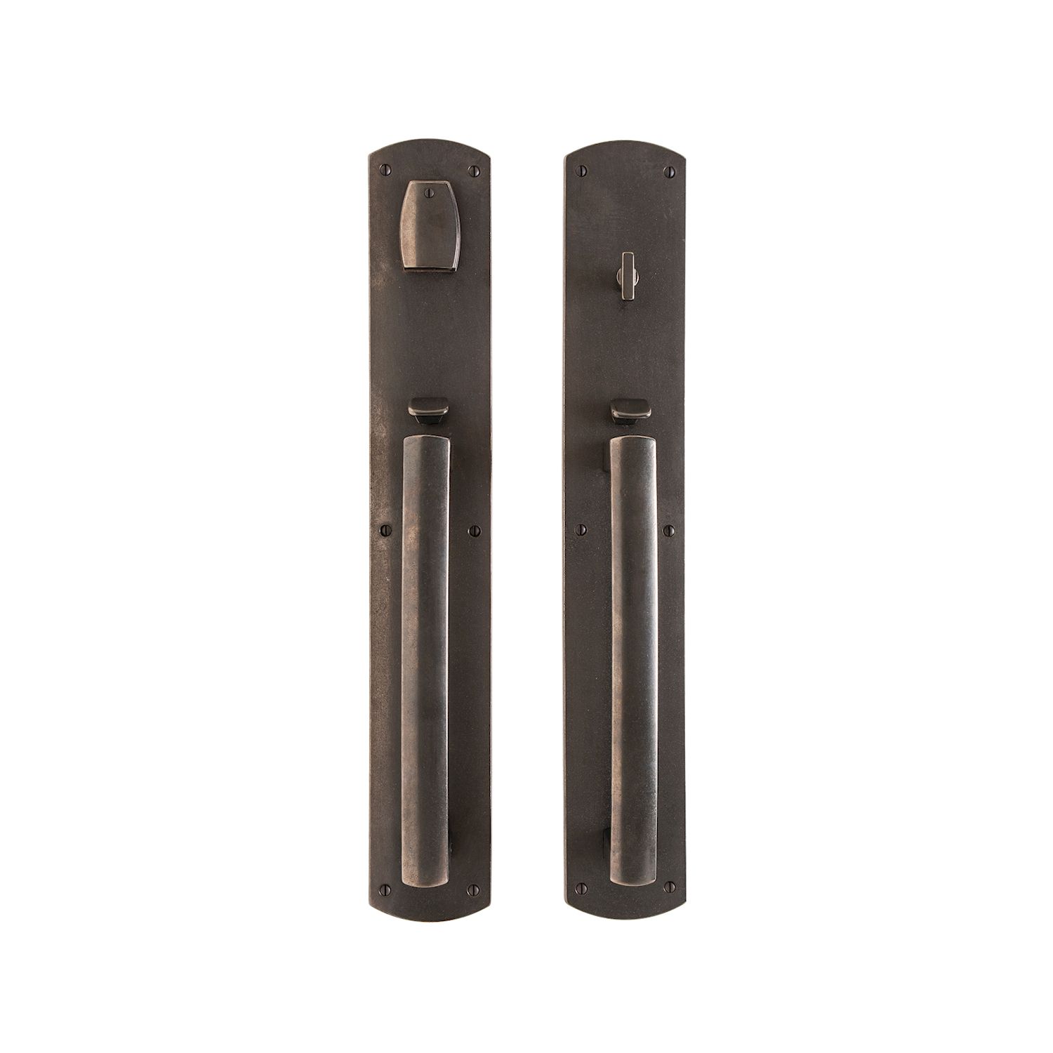 uego de Entrada con Jaladera Convex 3 1/2" x 22" — Rocky Mountain Hardware bronce macizo