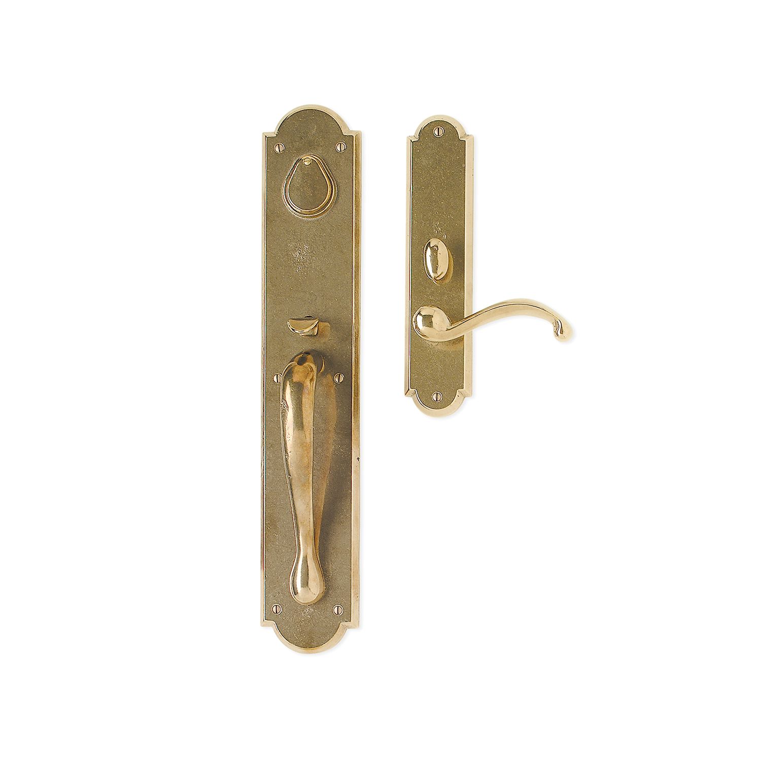 uego de Entrada Arched con Jaladera 3 1/2" x 20" — Rocky Mountain Hardware bronce macizo
