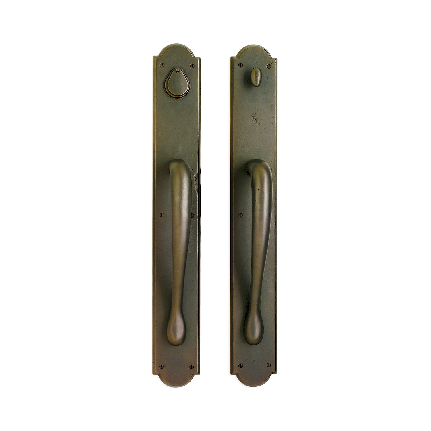 uego Empujar y Jalar Arched 3 1/2" x 26" — Rocky Mountain Hardware bronce macizo