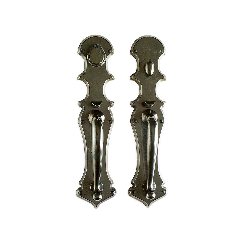 uego de Entrada Fleur de Lis Gothic 4 3/16" x 18" — Rocky Mountain Hardware bronce macizo