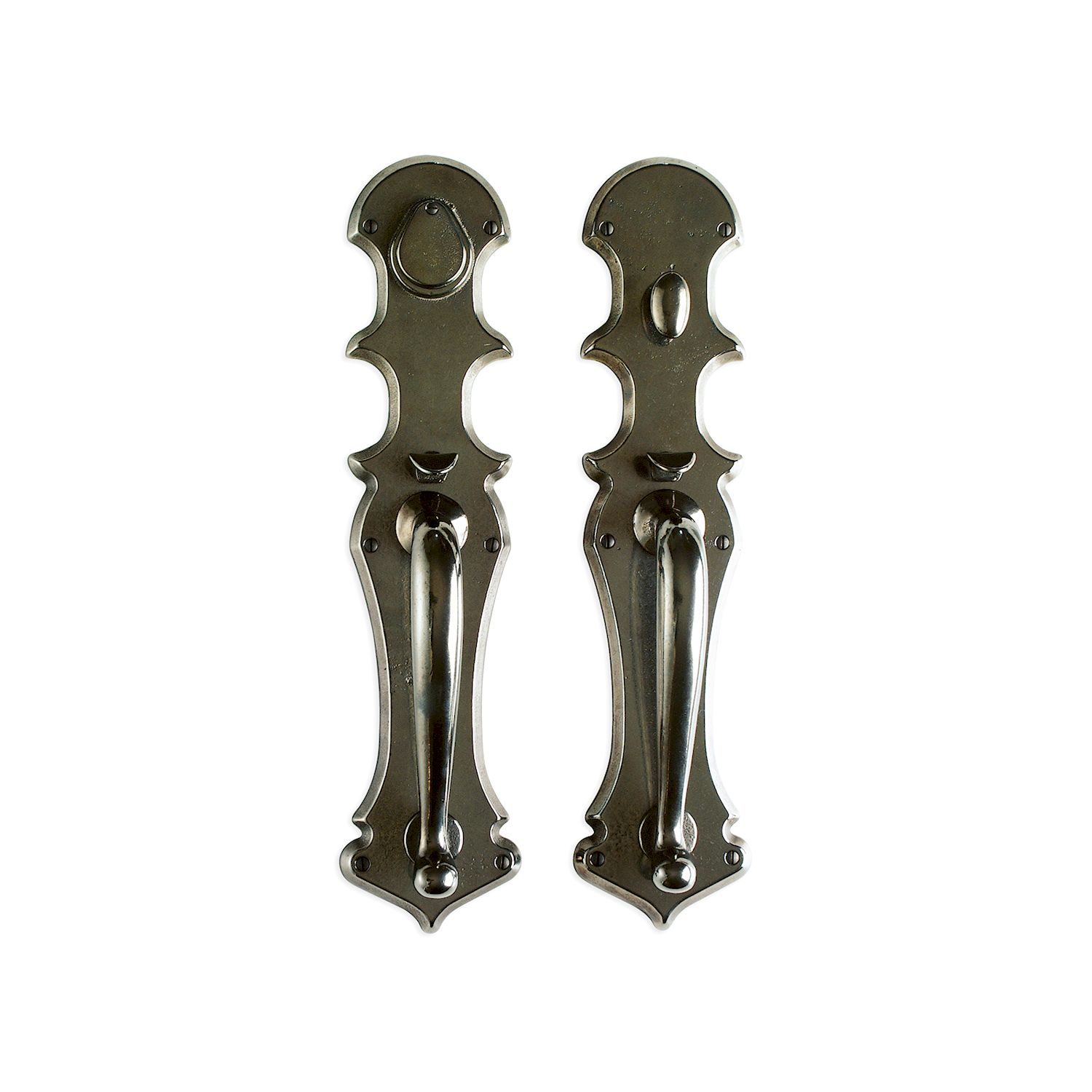 uego de Entrada Fleur de Lis Gothic 4 3/16" x 18" — Rocky Mountain Hardware bronce macizo