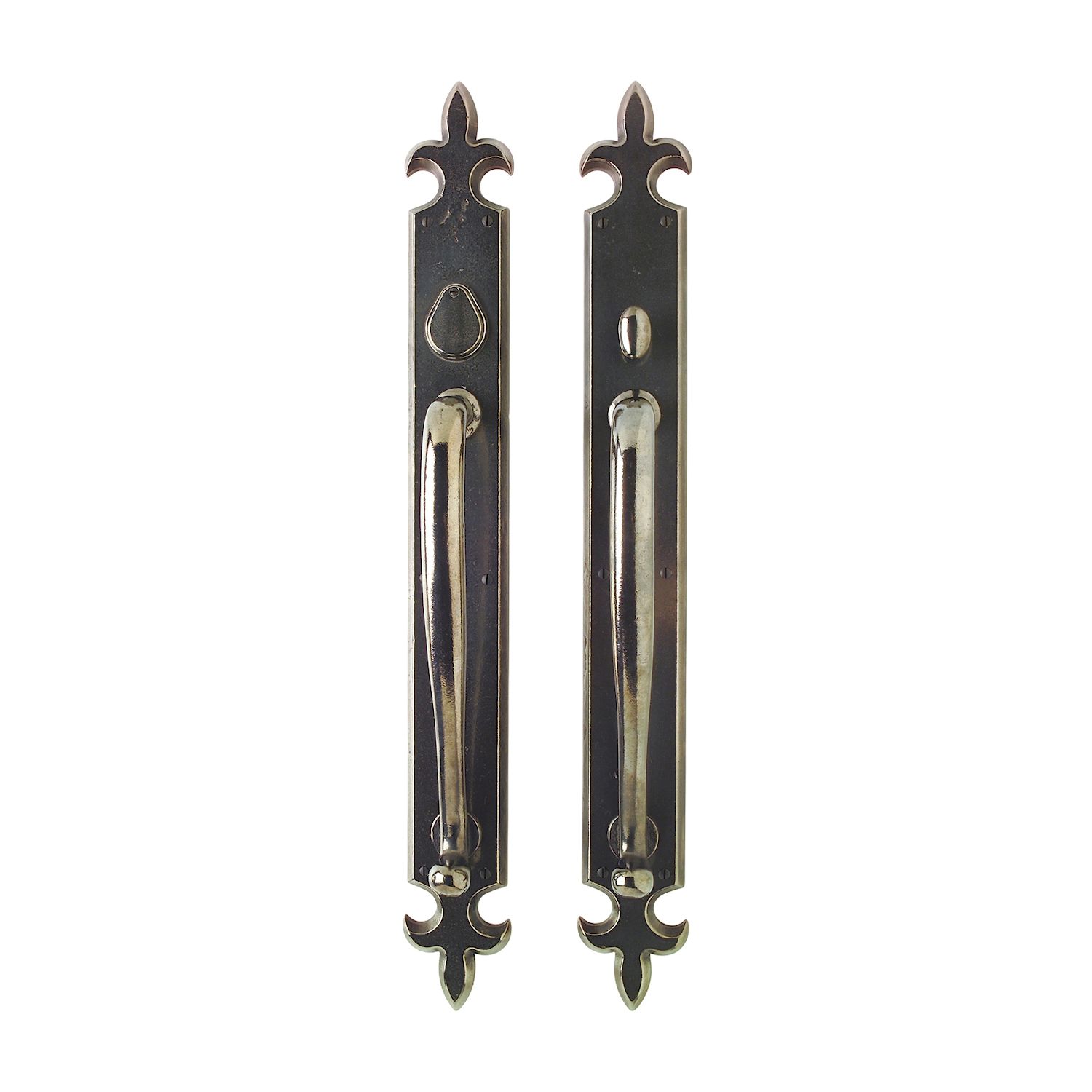 uego Empujar y Jalar Fleur de Lis 3 1/4" x 27" — Rocky Mountain Hardware bronce macizo