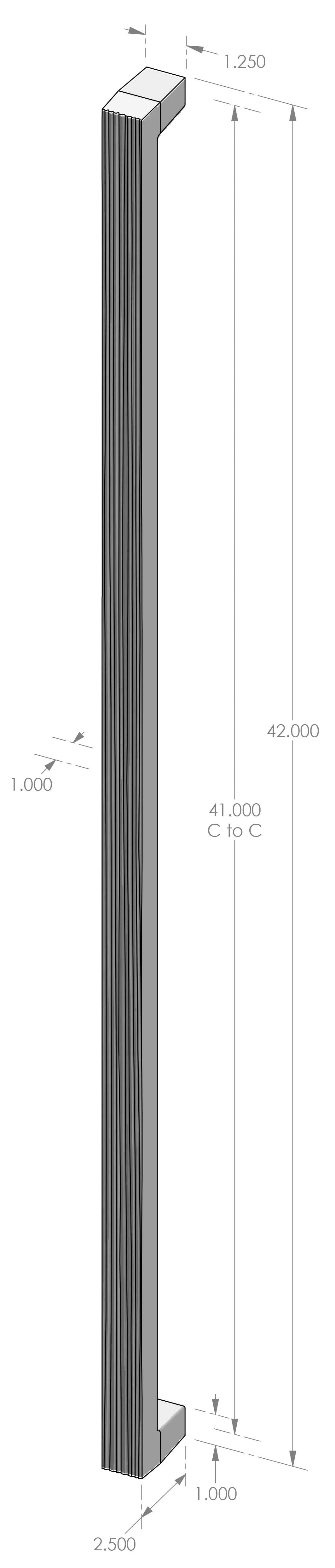 Corduroy Grip Handle (GH-1983-42) — dibujo de especificaciones y dimensiones