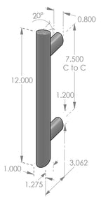 Kyoto Grip Handle (GH-KYO12) — dibujo de especificaciones y dimensiones