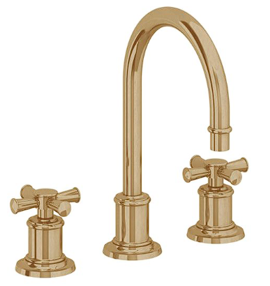 California Faucets Grifo para baño con manijas de cruz
