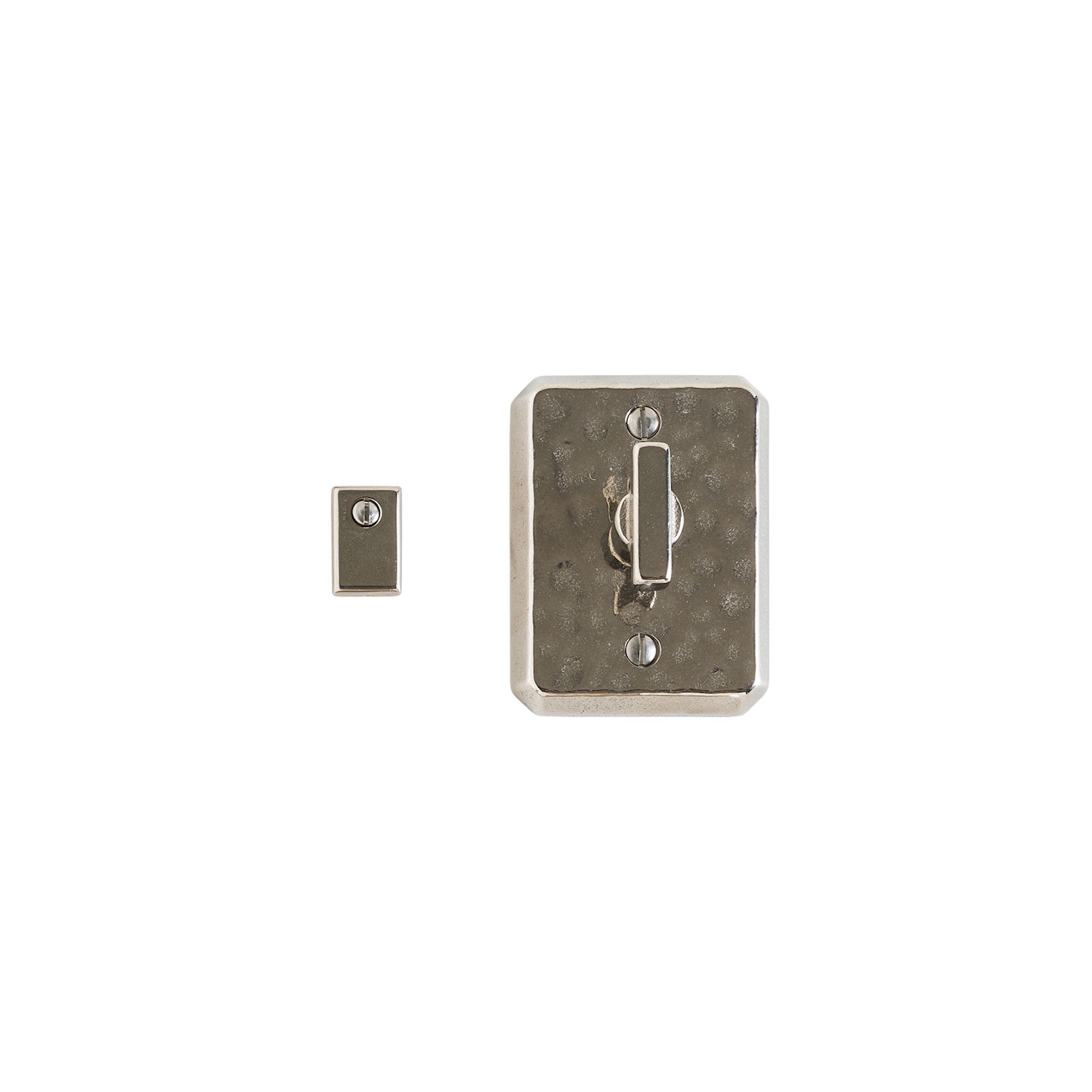 asador de Privacidad Hammered 2 1/2" x 3 1/4" — Rocky Mountain Hardware bronce macizo