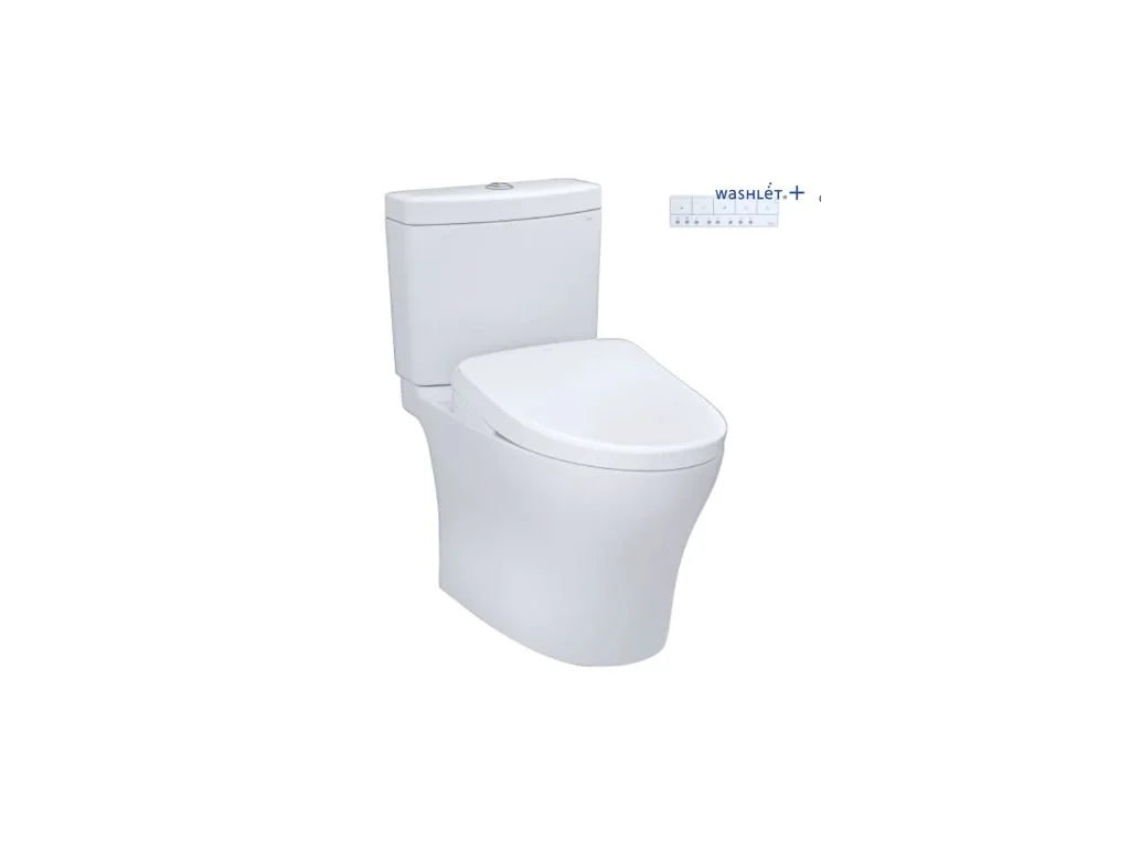 TOTO Aquia® IV - WASHLET®+ S7 Inodoro de dos piezas- 1.28 GPF & 0.9 GPF - Altura Universal