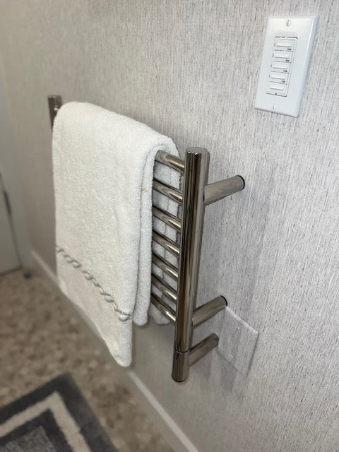 Jeeves Modelo H Recta 7 Barras Toallero Calefactor Cableado en Níquel Satinado